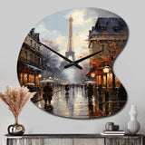 Eiffel Paris In 19 Century - Asymmetric Metal Wall Clock