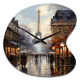 Eiffel Paris In 19 Century - Asymmetric Metal Wall Clock