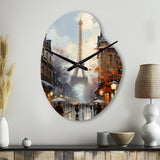 Eiffel Paris In 19 Century - Asymmetric Metal Wall Clock