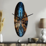 Philadelphia Beautiful Cityscape - Asymmetric Metal Wall Clock
