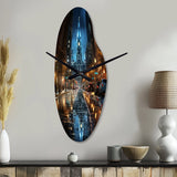 Philadelphia Beautiful Cityscape - Asymmetric Metal Wall Clock