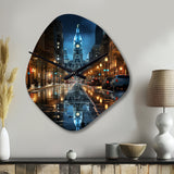 Philadelphia Beautiful Cityscape - Asymmetric Metal Wall Clock