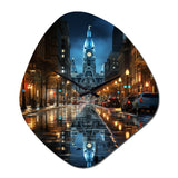 Philadelphia Beautiful Cityscape - Asymmetric Metal Wall Clock