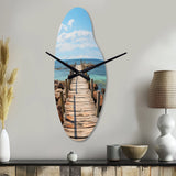 Pier And Dock Rustic II - Asymmetric Metal Wall Clock