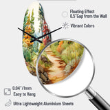 Pine Tree Autumn Symphony III - Asymmetric Metal Wall Clock
