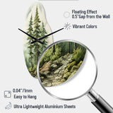 Green Pine Tree Eternal Guardians II - Asymmetric Metal Wall Clock