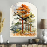 Pine Tree Majestic Ponderosa II - Asymmetric Metal Wall Clock