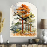 Pine Tree Majestic Ponderosa II - Asymmetric Metal Wall Clock