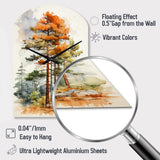 Pine Tree Majestic Ponderosa II - Asymmetric Metal Wall Clock