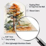 Pine Tree Majestic Ponderosa II - Asymmetric Metal Wall Clock