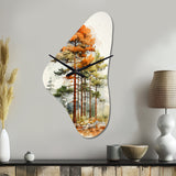 Pine Tree Majestic Ponderosa II - Asymmetric Metal Wall Clock