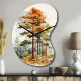 Pine Tree Majestic Ponderosa II - Asymmetric Metal Wall Clock