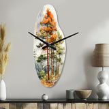 Pine Tree Majestic Ponderosa II - Asymmetric Metal Wall Clock