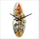 Pine Tree Majestic Ponderosa II - Asymmetric Metal Wall Clock