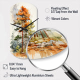 Pine Tree Majestic Ponderosa II - Asymmetric Metal Wall Clock