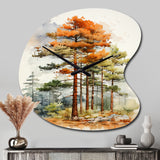 Pine Tree Majestic Ponderosa II - Asymmetric Metal Wall Clock