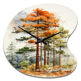 Pine Tree Majestic Ponderosa II - Asymmetric Metal Wall Clock