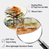 Pine Tree Majestic Ponderosa II - Asymmetric Metal Wall Clock