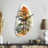 Pine Tree Majestic Ponderosa II - Asymmetric Metal Wall Clock