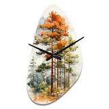 Pine Tree Majestic Ponderosa II - Asymmetric Metal Wall Clock