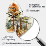 Pine Tree Majestic Ponderosa II - Asymmetric Metal Wall Clock