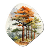 Pine Tree Majestic Ponderosa II - Asymmetric Metal Wall Clock