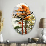 Pine Tree Majestic Ponderosa II - Asymmetric Metal Wall Clock