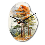 Pine Tree Majestic Ponderosa II - Asymmetric Metal Wall Clock