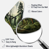 Pine Tree Forest - Asymmetric Metal Wall Clock