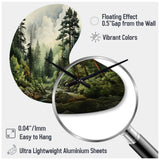 Pine Tree Forest - Asymmetric Metal Wall Clock
