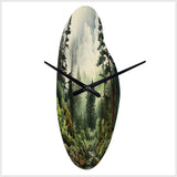 Pine Tree Forest - Asymmetric Metal Wall Clock