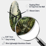 Pine Tree Forest - Asymmetric Metal Wall Clock