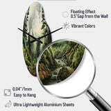 Pine Tree Forest - Asymmetric Metal Wall Clock