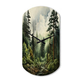 Pine Tree Forest - Asymmetric Metal Wall Clock