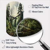 Pine Tree Forest - Asymmetric Metal Wall Clock