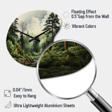 Pine Tree Forest - Asymmetric Metal Wall Clock