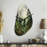 Pine Tree Forest - Asymmetric Metal Wall Clock