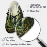 Pine Tree Forest - Asymmetric Metal Wall Clock