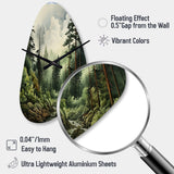 Pine Tree Forest - Asymmetric Metal Wall Clock