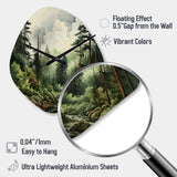 Pine Tree Forest - Asymmetric Metal Wall Clock