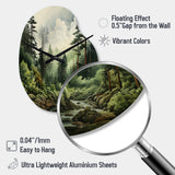 Pine Tree Forest - Asymmetric Metal Wall Clock
