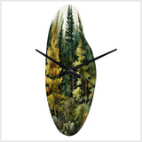 Pine Tree Symphony I - Asymmetric Metal Wall Clock