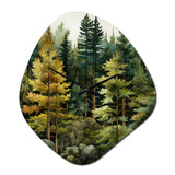 Pine Tree Symphony I - Asymmetric Metal Wall Clock