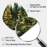 Pine Tree Symphony I - Asymmetric Metal Wall Clock
