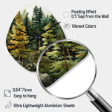 Pine Tree Symphony I - Asymmetric Metal Wall Clock