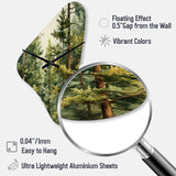 Pine Tree Symphony II - Asymmetric Metal Wall Clock