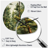 Pine Tree Symphony II - Asymmetric Metal Wall Clock
