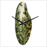 Pine Tree Symphony II - Asymmetric Metal Wall Clock