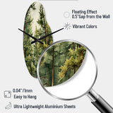 Pine Tree Symphony II - Asymmetric Metal Wall Clock