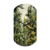 Pine Tree Symphony II - Asymmetric Metal Wall Clock